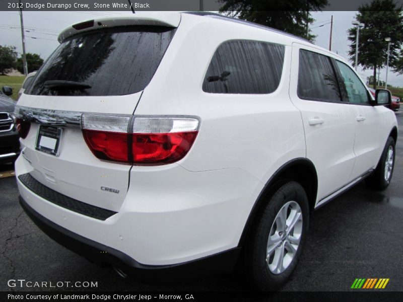 Stone White / Black 2012 Dodge Durango Crew