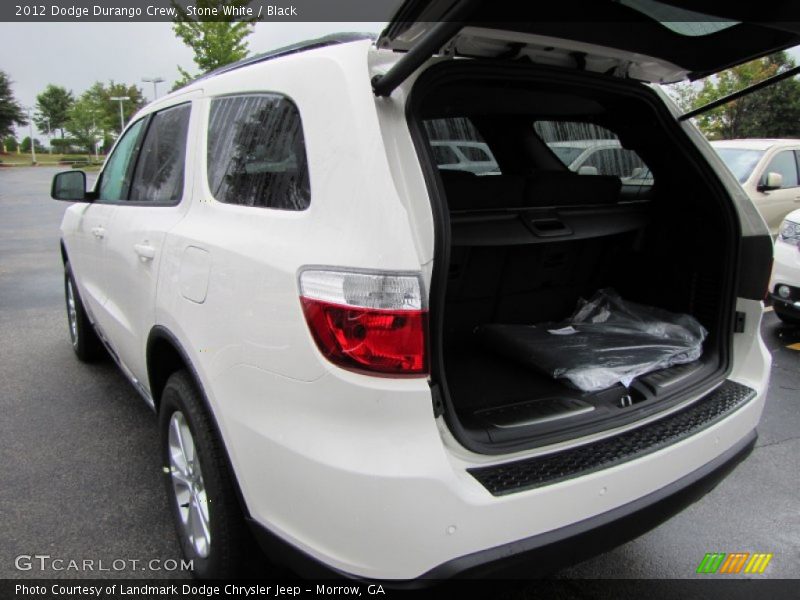 Stone White / Black 2012 Dodge Durango Crew