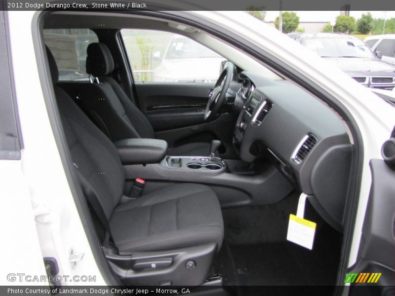 Stone White / Black 2012 Dodge Durango Crew