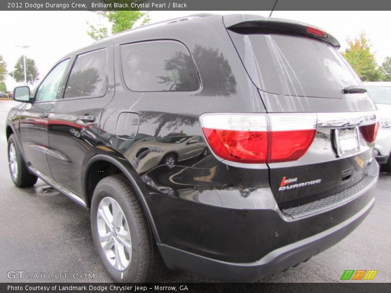 Brilliant Black Crystal Pearl / Black 2012 Dodge Durango Crew