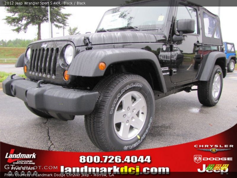 Black / Black 2012 Jeep Wrangler Sport S 4x4