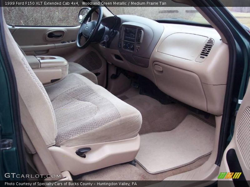 Woodland Green Metallic / Medium Prairie Tan 1999 Ford F150 XLT Extended Cab 4x4
