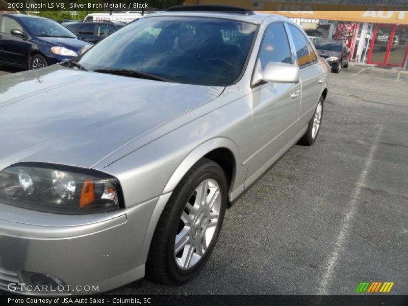Silver Birch Metallic / Black 2003 Lincoln LS V8