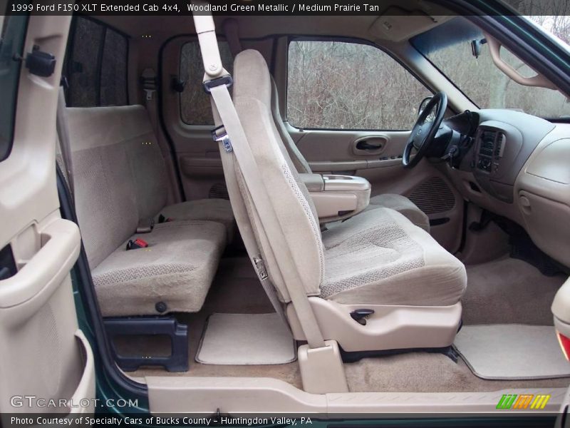 Woodland Green Metallic / Medium Prairie Tan 1999 Ford F150 XLT Extended Cab 4x4