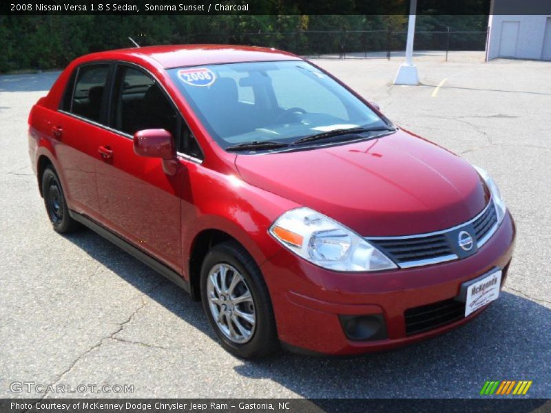 Sonoma Sunset / Charcoal 2008 Nissan Versa 1.8 S Sedan