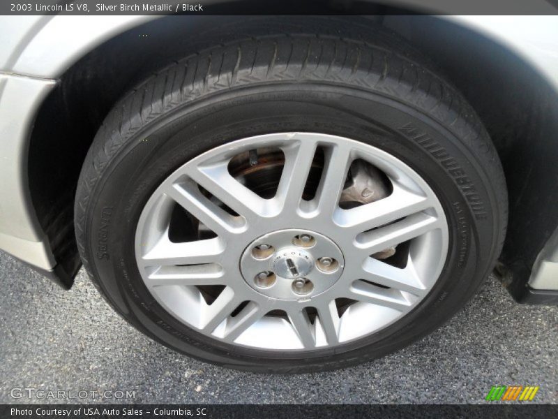 Silver Birch Metallic / Black 2003 Lincoln LS V8