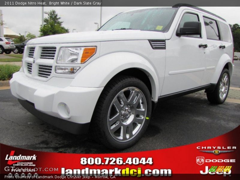 Bright White / Dark Slate Gray 2011 Dodge Nitro Heat