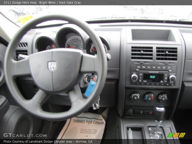 Bright White / Dark Slate Gray 2011 Dodge Nitro Heat