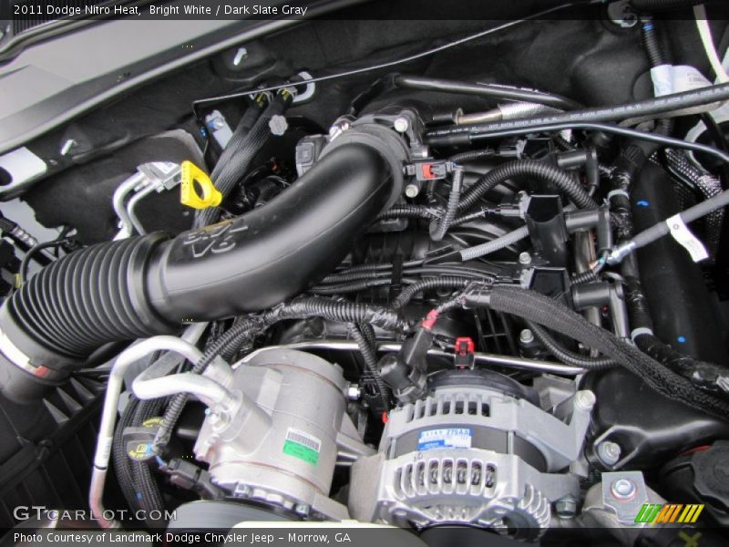 Bright White / Dark Slate Gray 2011 Dodge Nitro Heat