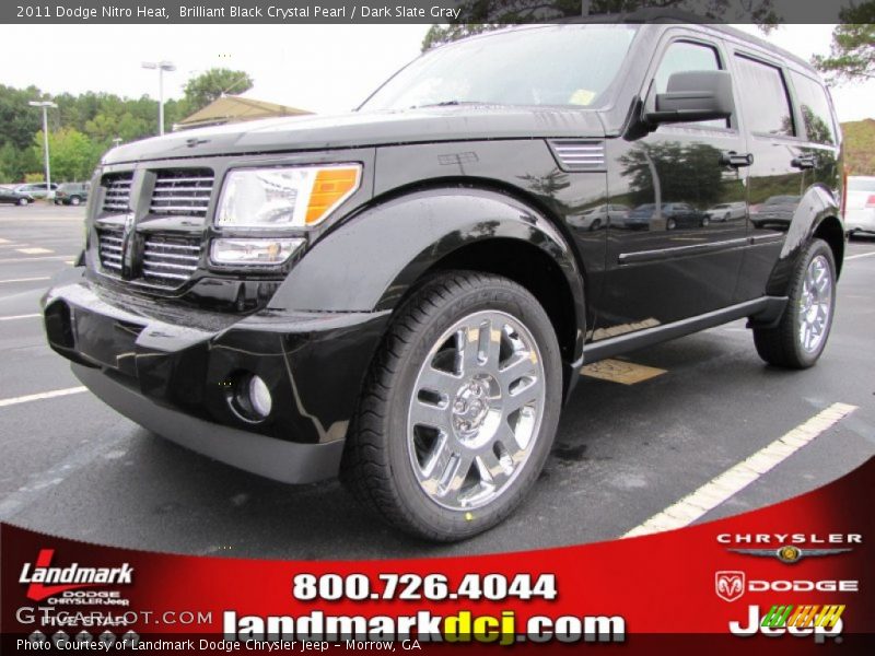 Brilliant Black Crystal Pearl / Dark Slate Gray 2011 Dodge Nitro Heat