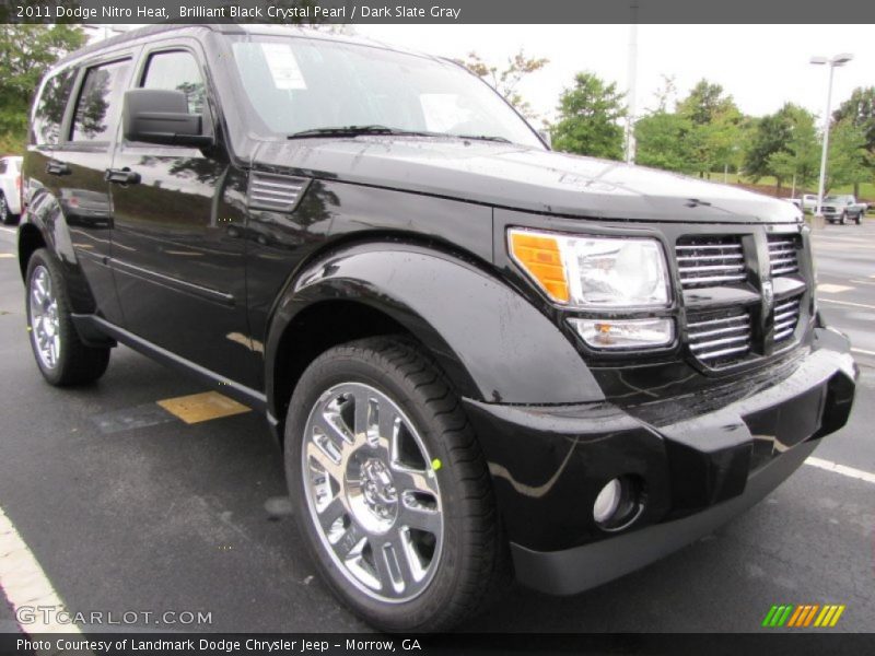 Brilliant Black Crystal Pearl / Dark Slate Gray 2011 Dodge Nitro Heat