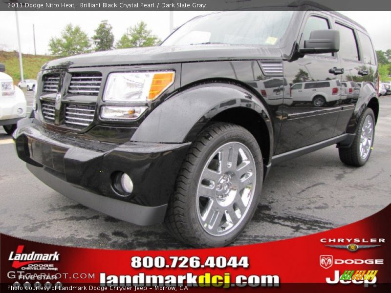 Brilliant Black Crystal Pearl / Dark Slate Gray 2011 Dodge Nitro Heat