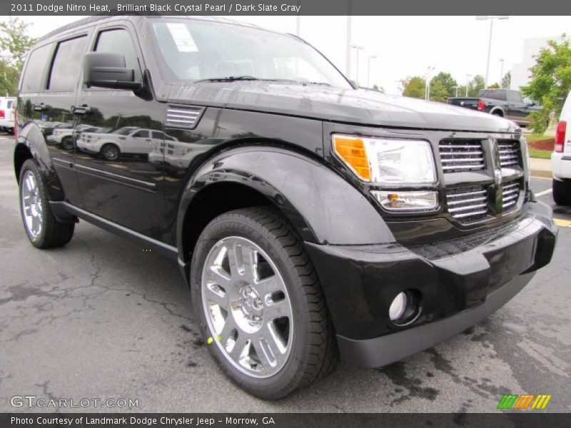 Brilliant Black Crystal Pearl / Dark Slate Gray 2011 Dodge Nitro Heat