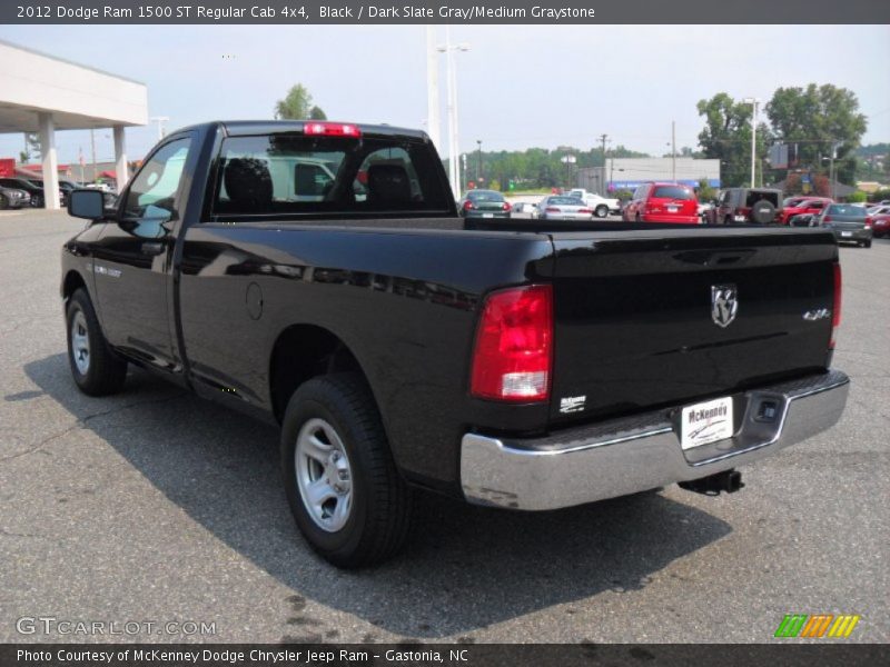 Black / Dark Slate Gray/Medium Graystone 2012 Dodge Ram 1500 ST Regular Cab 4x4