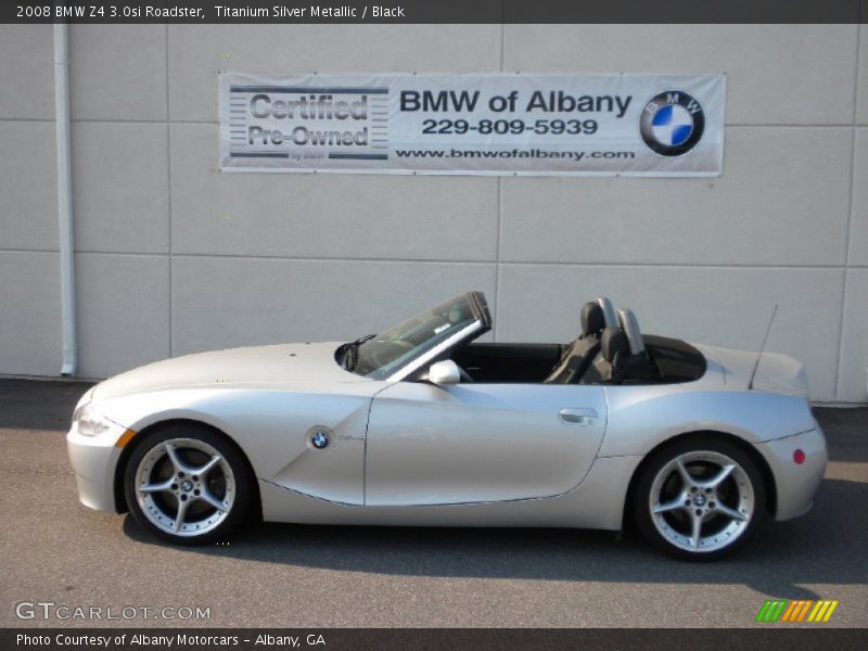 Titanium Silver Metallic / Black 2008 BMW Z4 3.0si Roadster