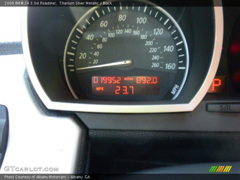 Titanium Silver Metallic / Black 2008 BMW Z4 3.0si Roadster