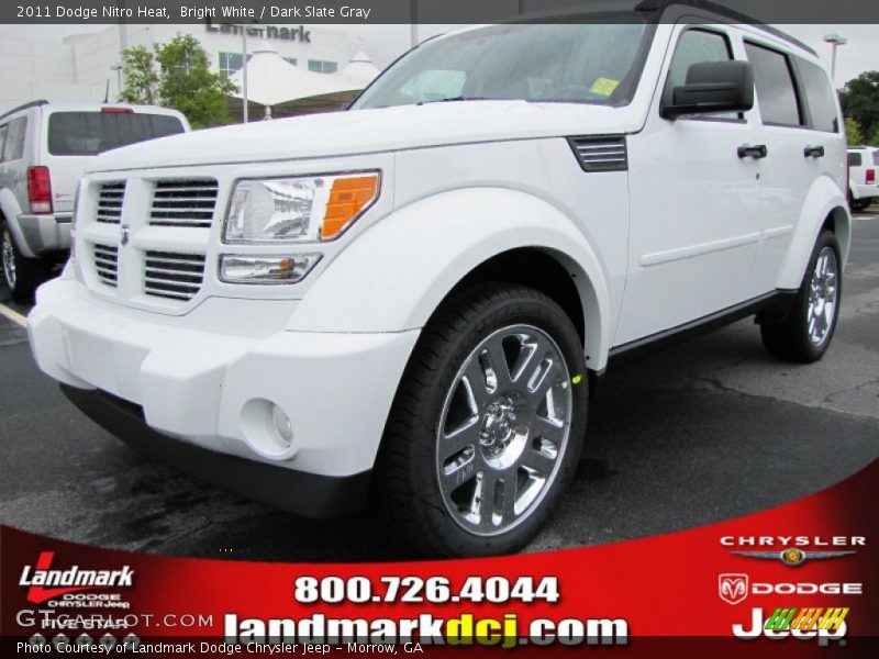 Bright White / Dark Slate Gray 2011 Dodge Nitro Heat