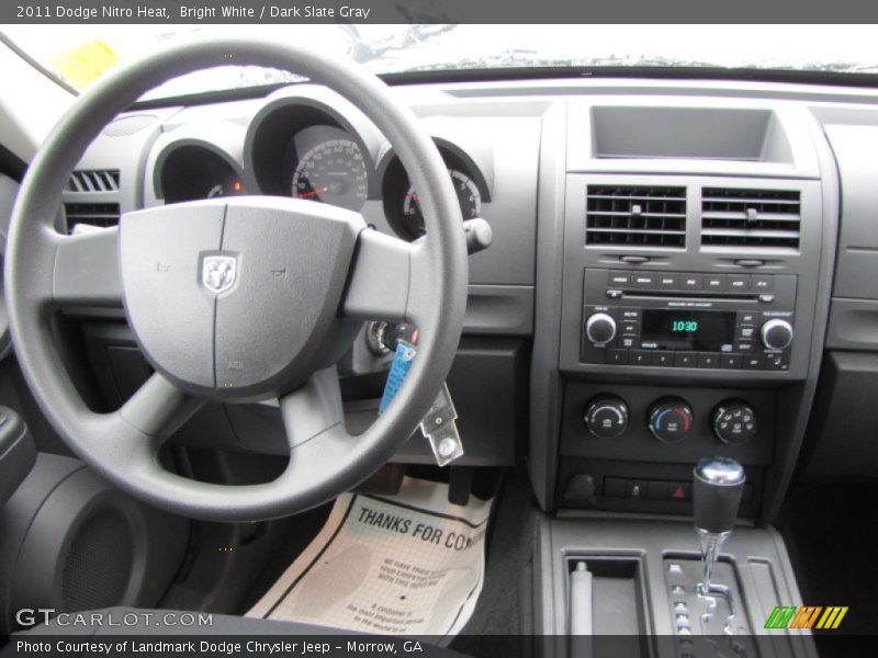 Bright White / Dark Slate Gray 2011 Dodge Nitro Heat