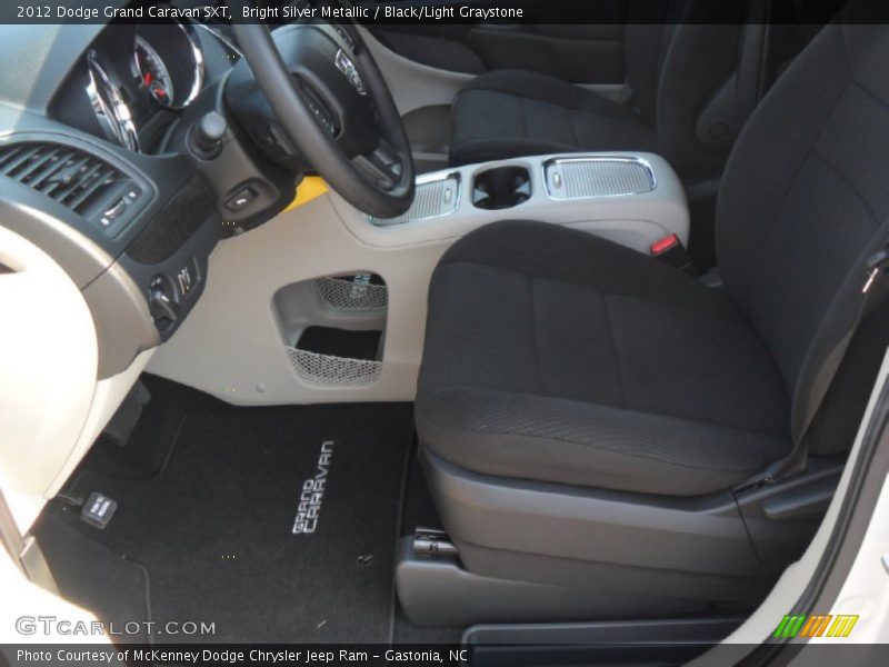  2012 Grand Caravan SXT Black/Light Graystone Interior