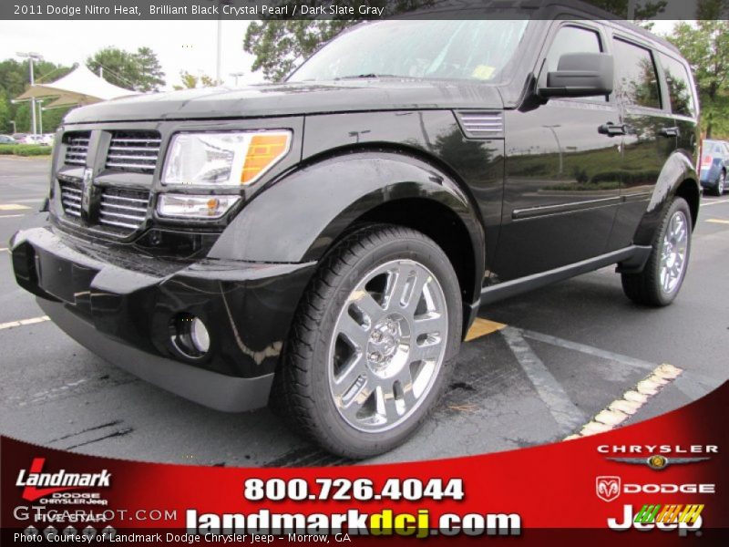 Brilliant Black Crystal Pearl / Dark Slate Gray 2011 Dodge Nitro Heat