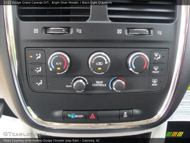 Controls of 2012 Grand Caravan SXT