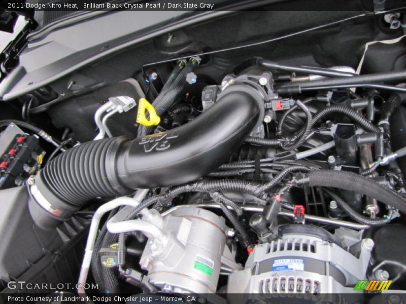 Brilliant Black Crystal Pearl / Dark Slate Gray 2011 Dodge Nitro Heat