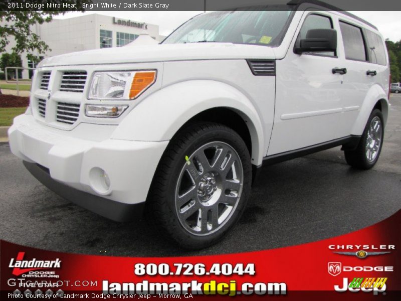 Bright White / Dark Slate Gray 2011 Dodge Nitro Heat