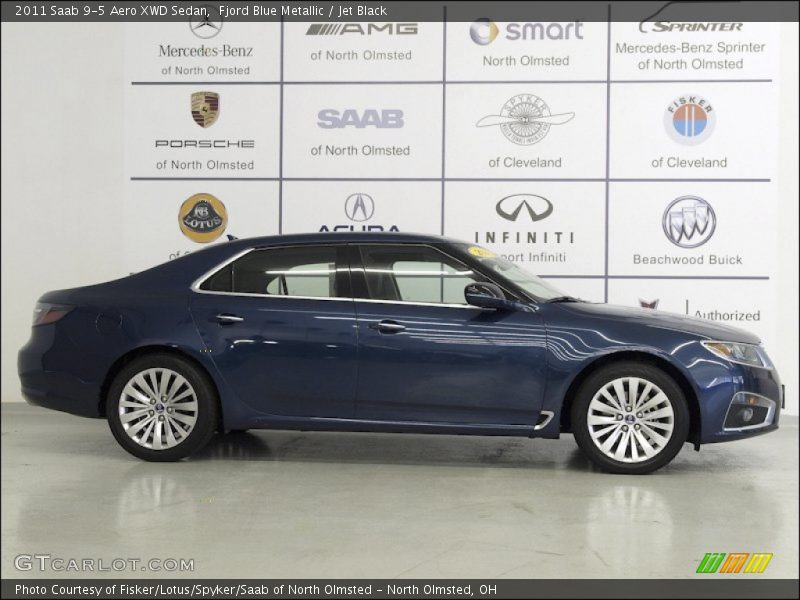 Fjord Blue Metallic / Jet Black 2011 Saab 9-5 Aero XWD Sedan