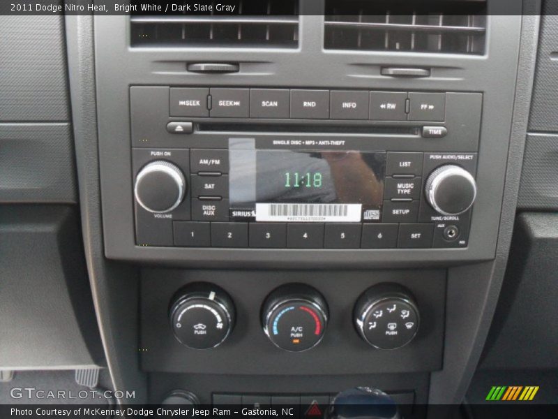 Bright White / Dark Slate Gray 2011 Dodge Nitro Heat