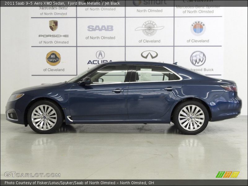 Fjord Blue Metallic / Jet Black 2011 Saab 9-5 Aero XWD Sedan
