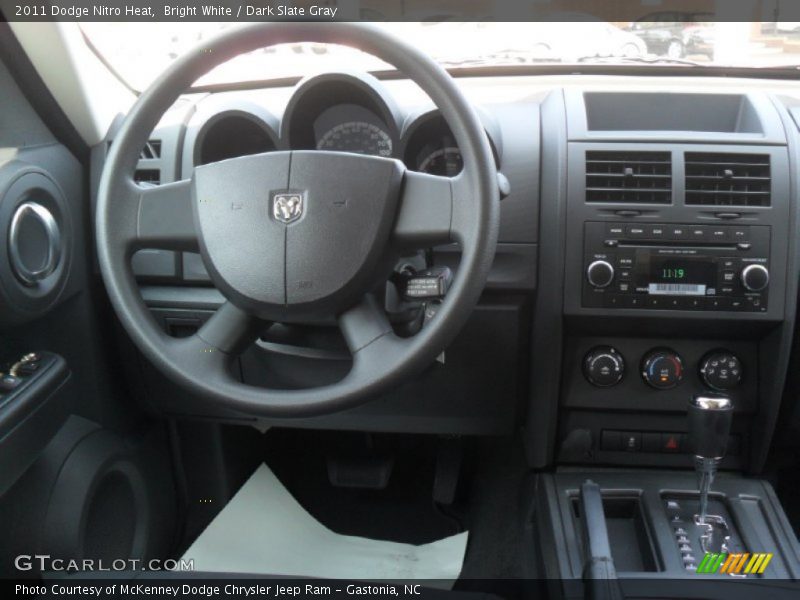 Bright White / Dark Slate Gray 2011 Dodge Nitro Heat