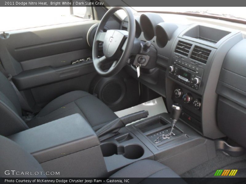 Bright White / Dark Slate Gray 2011 Dodge Nitro Heat