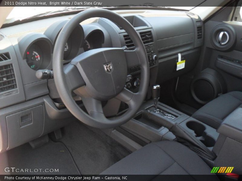 Bright White / Dark Slate Gray 2011 Dodge Nitro Heat