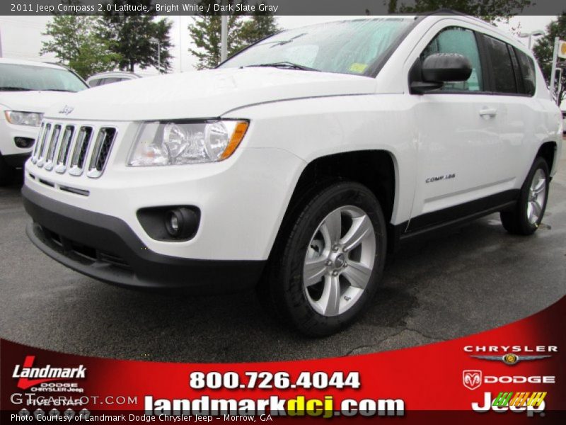 Bright White / Dark Slate Gray 2011 Jeep Compass 2.0 Latitude