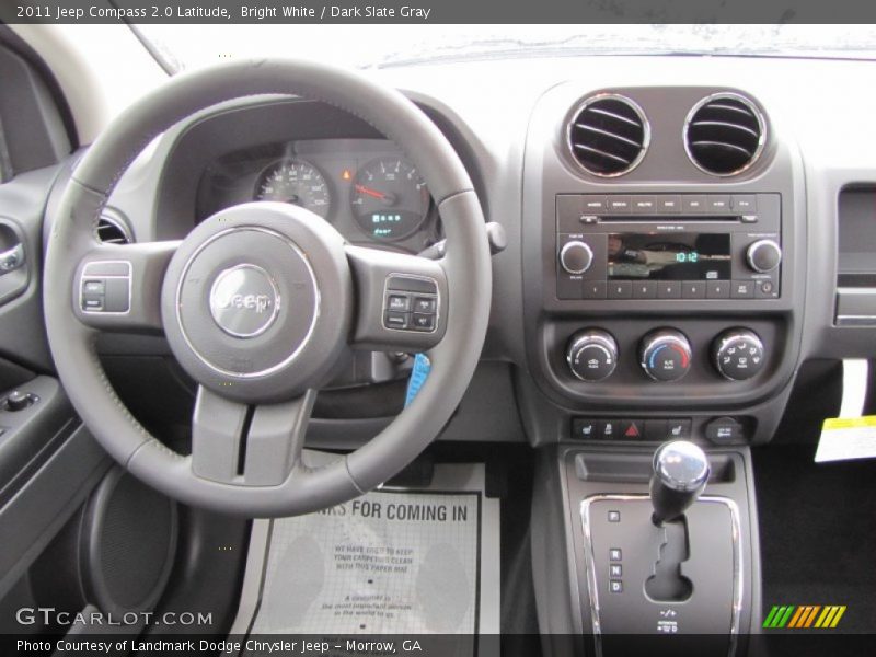 Bright White / Dark Slate Gray 2011 Jeep Compass 2.0 Latitude