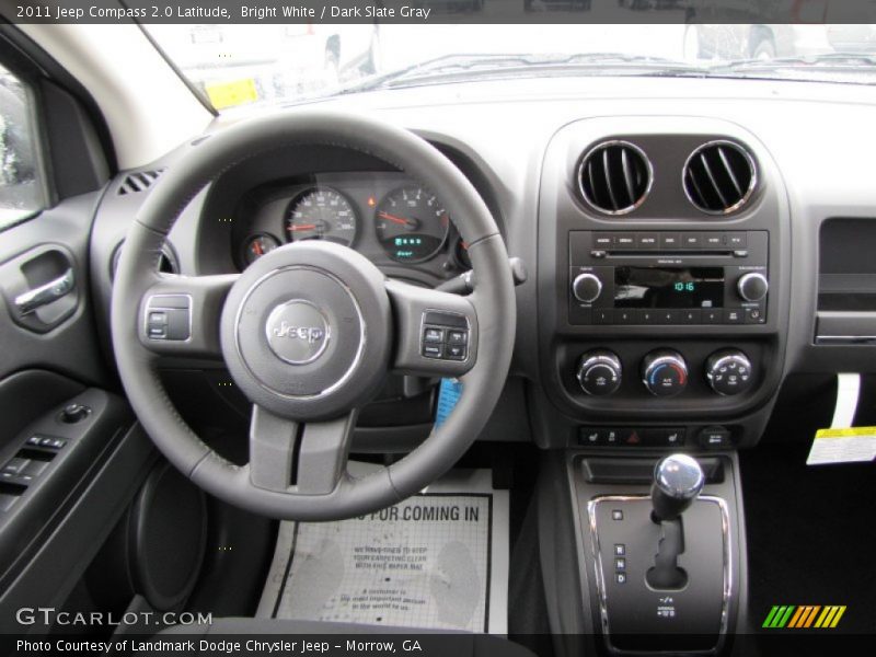 Bright White / Dark Slate Gray 2011 Jeep Compass 2.0 Latitude