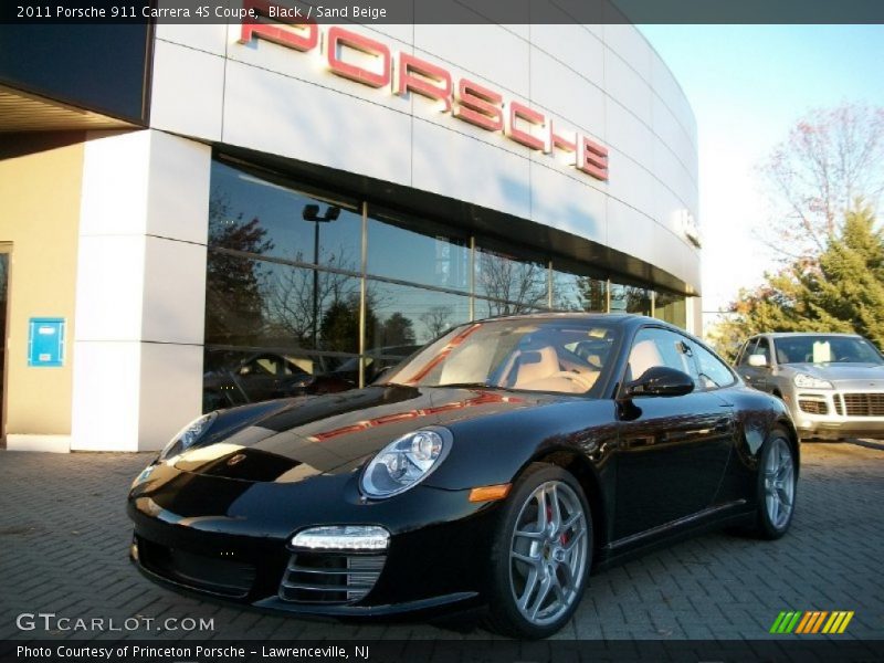 Black / Sand Beige 2011 Porsche 911 Carrera 4S Coupe