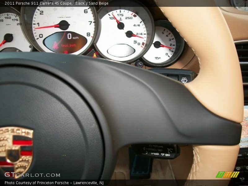 Black / Sand Beige 2011 Porsche 911 Carrera 4S Coupe