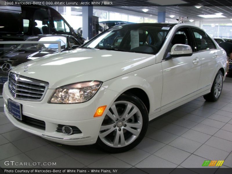 Arctic White / Black 2008 Mercedes-Benz C 300 4Matic Luxury