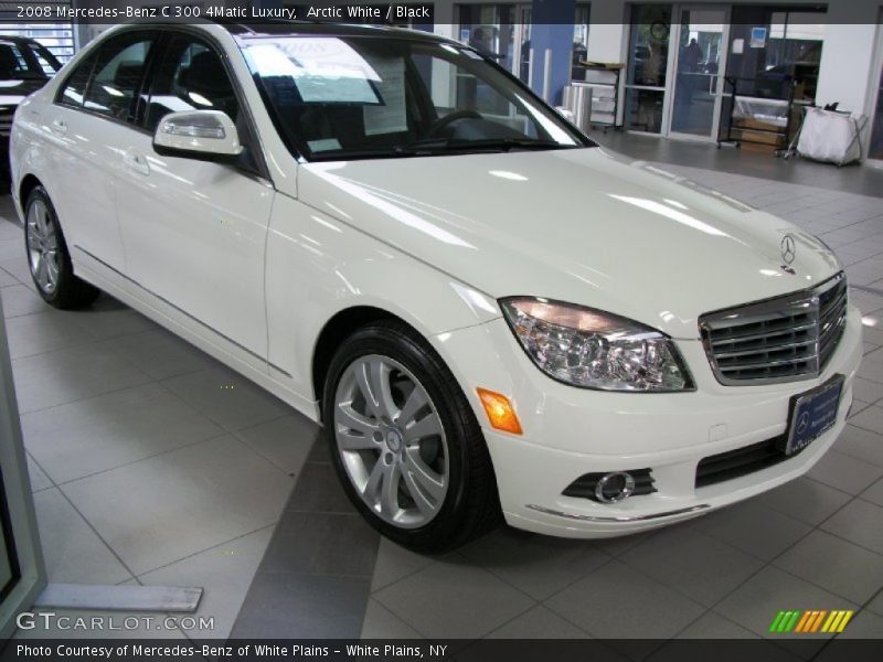 Arctic White / Black 2008 Mercedes-Benz C 300 4Matic Luxury