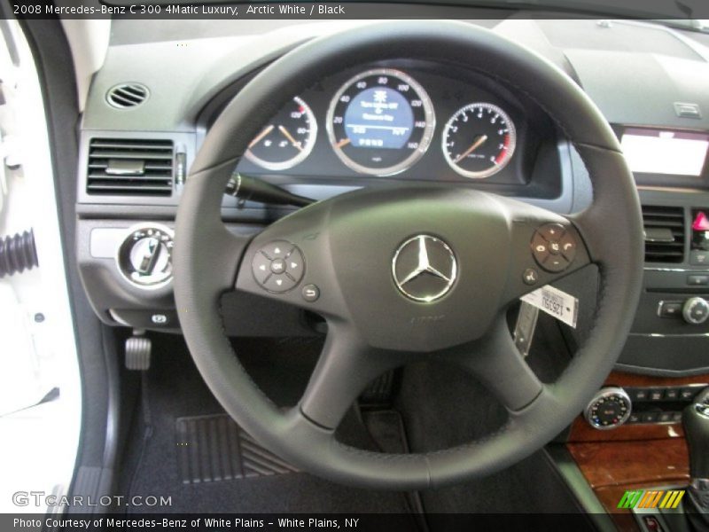 Arctic White / Black 2008 Mercedes-Benz C 300 4Matic Luxury