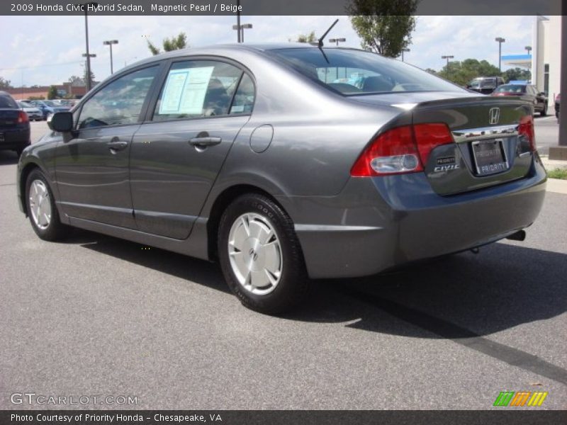 Magnetic Pearl / Beige 2009 Honda Civic Hybrid Sedan
