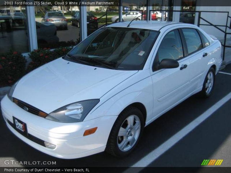 Cloud 9 White / Medium Parchment 2003 Ford Focus ZTS Sedan