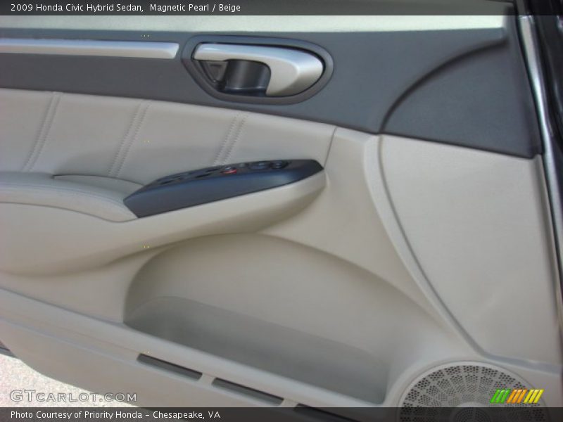 Magnetic Pearl / Beige 2009 Honda Civic Hybrid Sedan