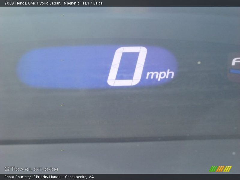 Magnetic Pearl / Beige 2009 Honda Civic Hybrid Sedan