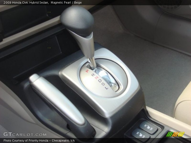 Magnetic Pearl / Beige 2009 Honda Civic Hybrid Sedan