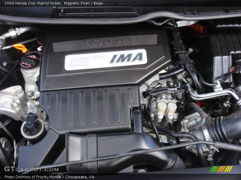 Magnetic Pearl / Beige 2009 Honda Civic Hybrid Sedan