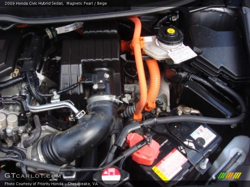 Magnetic Pearl / Beige 2009 Honda Civic Hybrid Sedan