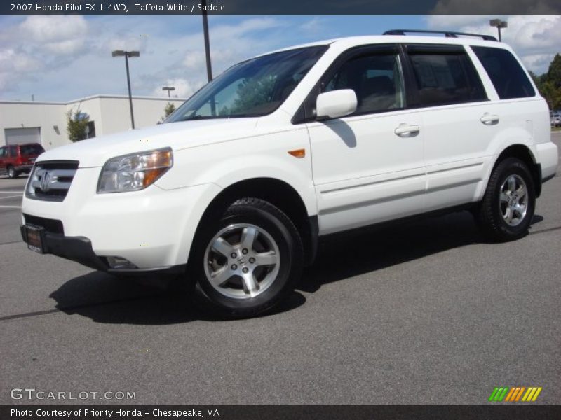 Taffeta White / Saddle 2007 Honda Pilot EX-L 4WD