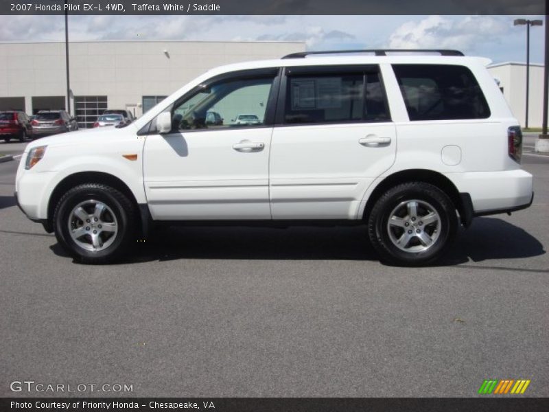 Taffeta White / Saddle 2007 Honda Pilot EX-L 4WD